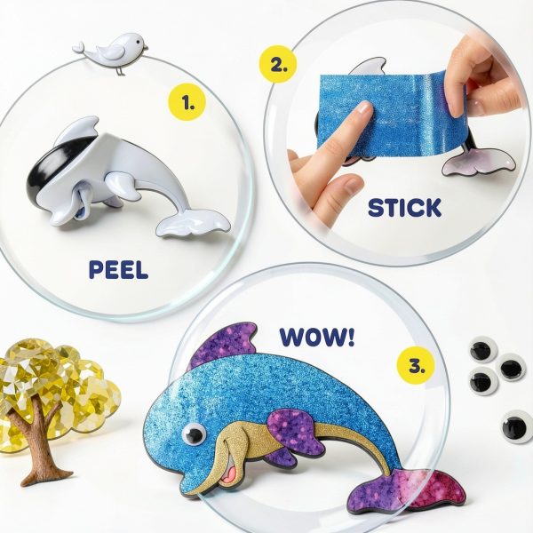 Dan&Darci Animal Foil Art Craft Kit for Kids Creative Fun-2