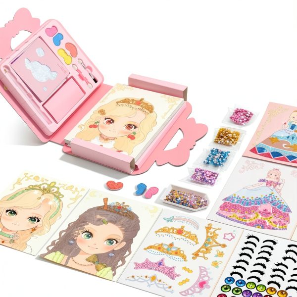 Jar Melo Princess Art Craft Kit Pink Paper Makeup Diamond-2