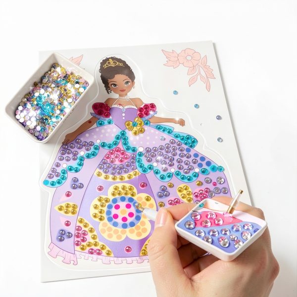 Jar Melo Princess Art Craft Kit Pink Paper Makeup Diamond-4