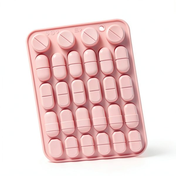 Pink Pill Molds Fchil Silicone Candy Mold Set-2
