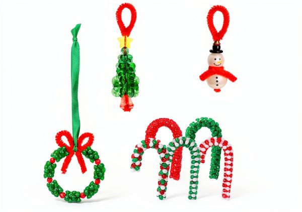 Jollylife Beaded Ornament Kit Christmas Crafts for Kids-3