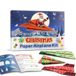 Pelto Christmas Paper Airplane Kit Kids Crafts 60 Sheets-0