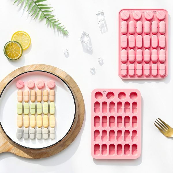 Pink Pill Molds Fchil Silicone Candy Mold Set-7