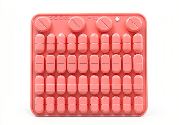 Pink Pill Molds Fchil Silicone Candy Mold Set-1