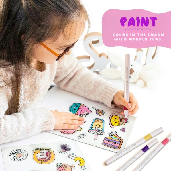 Yrinfay Unicorn Shrink Plastic Craft Kit for Kids DIY Art-4