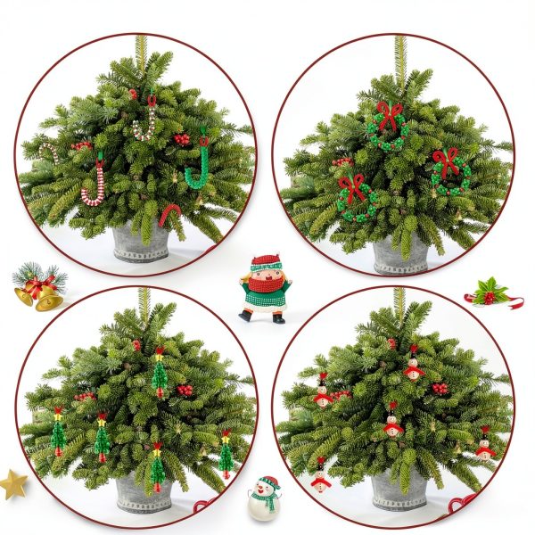 Jollylife Beaded Ornament Kit Christmas Crafts for Kids-5