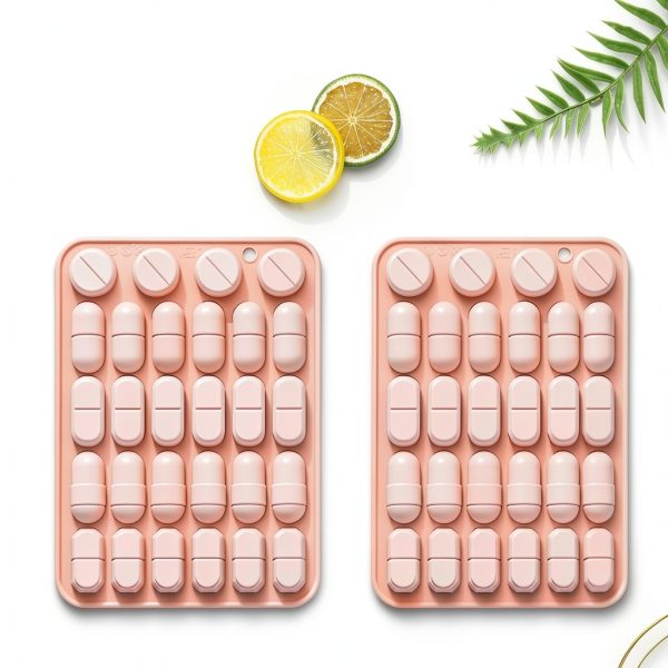 Pink Pill Molds Fchil Silicone Candy Mold Set-8