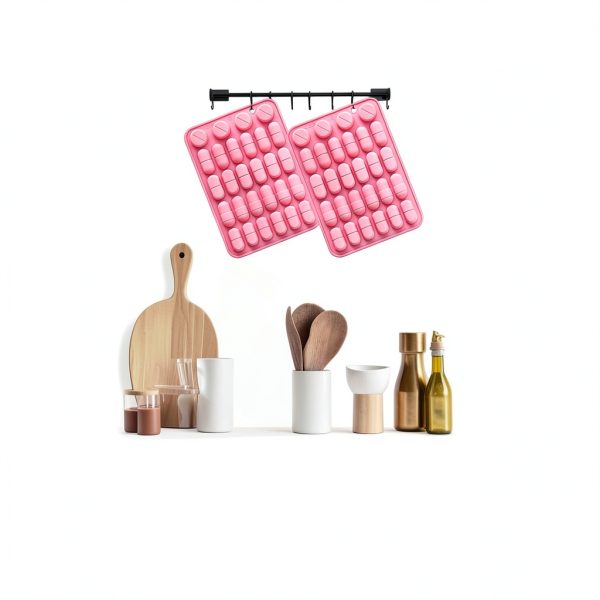 Pink Pill Molds Fchil Silicone Candy Mold Set-3