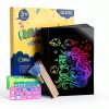 GLCSC Rainbow Scratch Art Kit for Kids Paper Craft Set-0