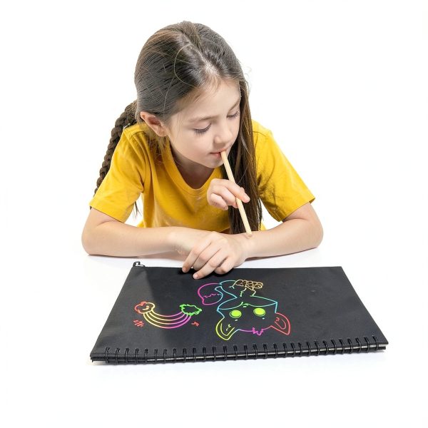 Scratch Art Kit Cvvdycago Kids Paper Set Colorful-5