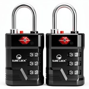 SURE LOCK TSA Luggage Lock Zinc Alloy Durable-0