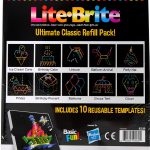 Lite Brite refill pack black design templates model 02239-0