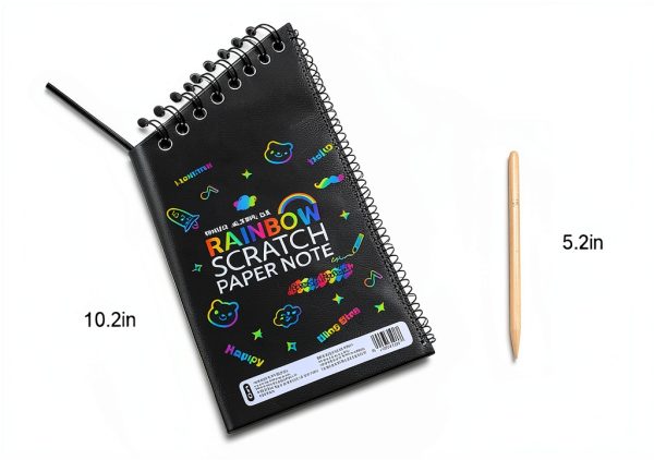 MBJRFU Rainbow Scratch Art Notebooks for Kids-6