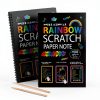 MBJRFU Rainbow Scratch Art Notebooks for Kids-0