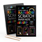 MBJRFU Rainbow Scratch Art Notebooks for Kids-0