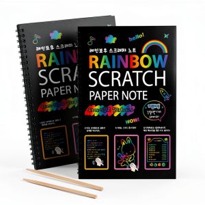 MBJRFU Rainbow Scratch Art Notebooks for Kids-0