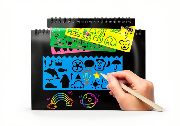 Scratch Art Kit Cvvdycago Kids Paper Set Colorful-4