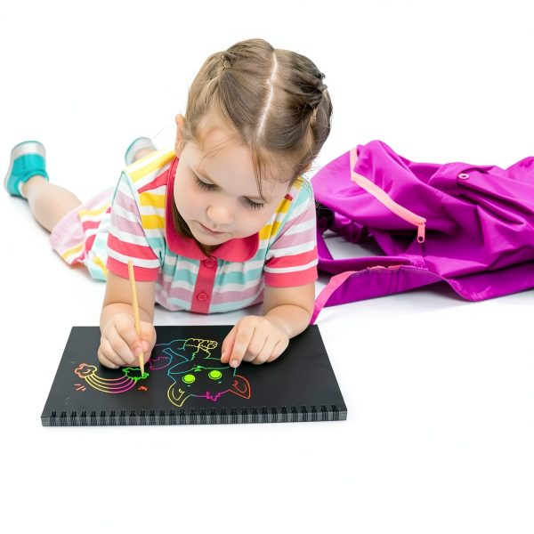 Scratch Art Kit Cvvdycago Kids Paper Set Colorful-6