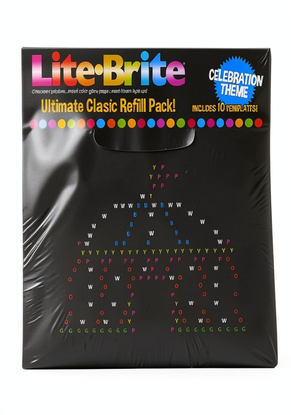 Lite Brite refill pack black design templates model 02239-1