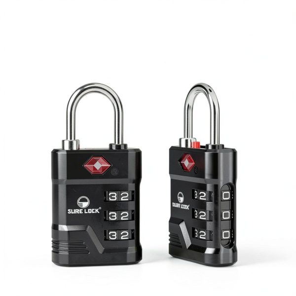 SURE LOCK TSA Luggage Lock Zinc Alloy Durable-5