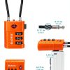 TSA Approved Luggage Lock ANVIL ANVIL23021 Zinc Alloy Orange-6