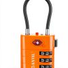 TSA Approved Luggage Lock ANVIL ANVIL23021 Zinc Alloy Orange-3