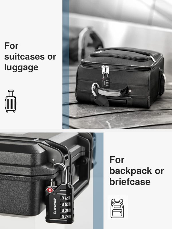 Puroma TSA Luggage Lock 4-Digit Mechanical Combination Resettable-7
