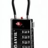Luggage Lock ANVIL TSA Approved – Scratch‑Resistant Zinc Alloy Black-7