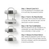 Puroma Luggage Combination Lock CLL325 Black Zinc TSA Approved-3