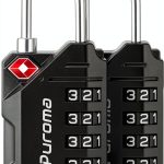 Puroma TSA Luggage Lock 4-Digit Mechanical Combination Resettable-0