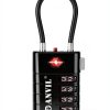 Luggage Lock ANVIL TSA Approved – Scratch‑Resistant Zinc Alloy Black-3