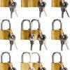 Juvale Mini Key Lock Set Polished Gold Luggage Travel Locks 12 Pieces-0