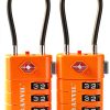 TSA Approved Luggage Lock ANVIL ANVIL23021 Zinc Alloy Orange-0