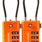 TSA Approved Luggage Lock ANVIL ANVIL23021 Zinc Alloy Orange-0