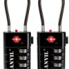 Luggage Lock ANVIL TSA Approved – Scratch‑Resistant Zinc Alloy Black-0