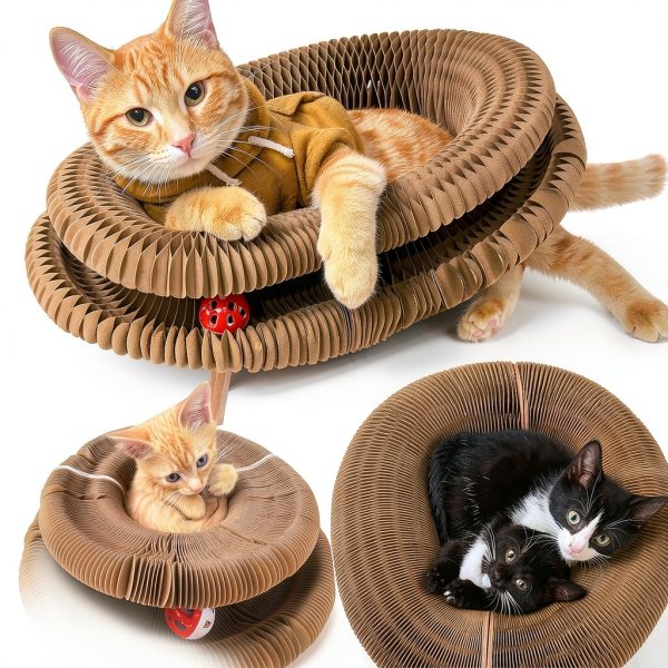 Kitty Kurlz Magnetic Toy Cardboard Scratcher – Collapsible Track-2