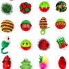 CHIWAVA 17 Christmas Cat Toy Bag Set - Plush, Plastic and EVA Toys-8