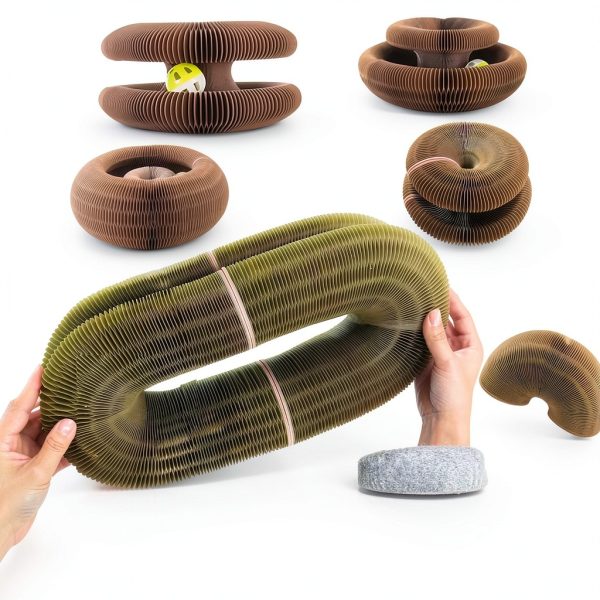 Kitty Kurlz Magnetic Toy Cardboard Scratcher – Collapsible Track-4