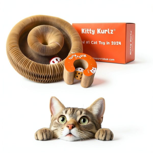 Kitty Kurlz Magnetic Toy Cardboard Scratcher – Collapsible Track-1