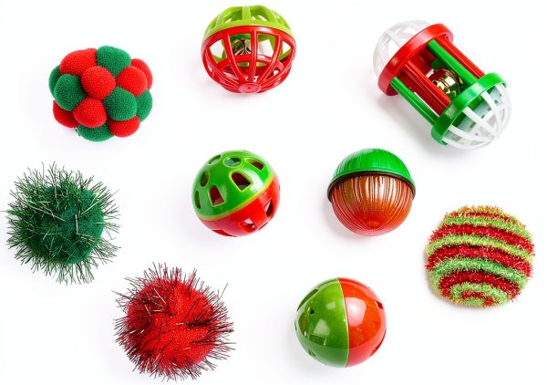 CHIWAVA 17 Christmas Cat Toy Bag Set - Plush, Plastic and EVA Toys-5