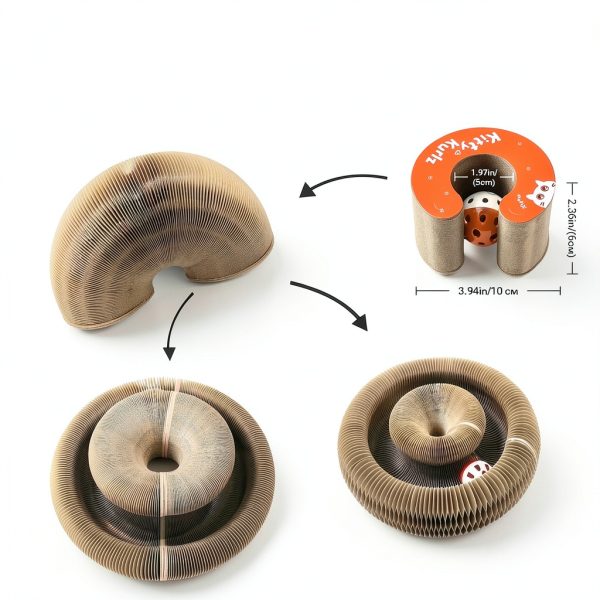 Kitty Kurlz Magnetic Toy Cardboard Scratcher – Collapsible Track-3