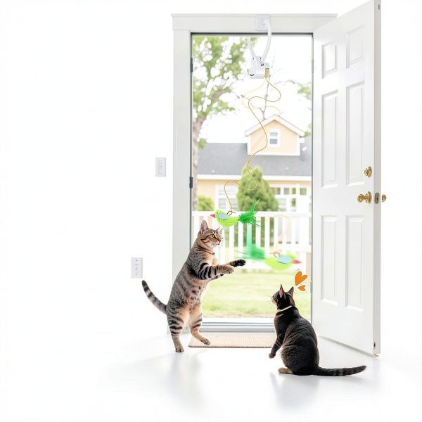 Interactive Cat Toys CATPICK Electric Flying Bird Feather Mouse Color-2