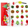 CHIWAVA 17 Christmas Cat Toy Bag Set - Plush, Plastic and EVA Toys-3
