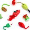 CHIWAVA 17 Christmas Cat Toy Bag Set - Plush, Plastic and EVA Toys-6