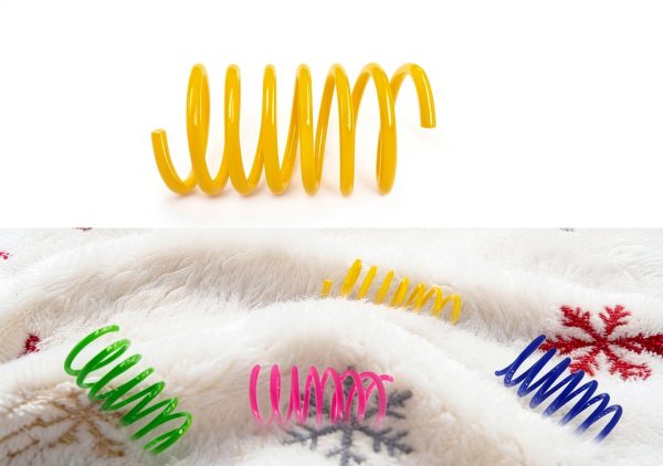 AGYM Cat Spring Toys, 30 Pack Cat Spiral Springs for Indoor Cats, Colorful & Durable Plastic Spring Coils Attract to Swat, Bite, Hunt, Interactive Toys for Kittens-1