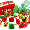 CHIWAVA 17 Christmas Cat Toy Bag Set - Plush, Plastic and EVA Toys-1
