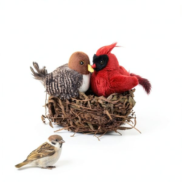 Cat Toys Potaroma Interactive Birdie Set with SilverVine Catnip 2 Pack-2