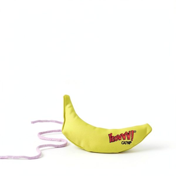 Yeowww! Catnip Toy Yellow Banana for Cats, Handmade Organic Catnip Toy-1