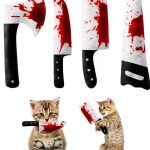 Potaroma 4Pcs Catnip Knife Toys for Indoor Cats, Crinkly Sound Kitten-0