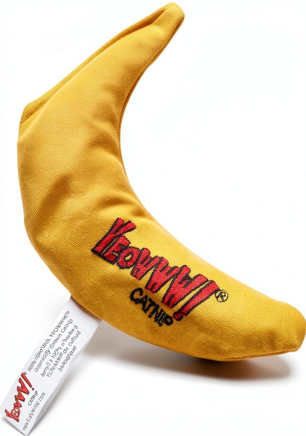 Yeowww! Catnip Toy Yellow Banana for Cats, Handmade Organic Catnip Toy-2